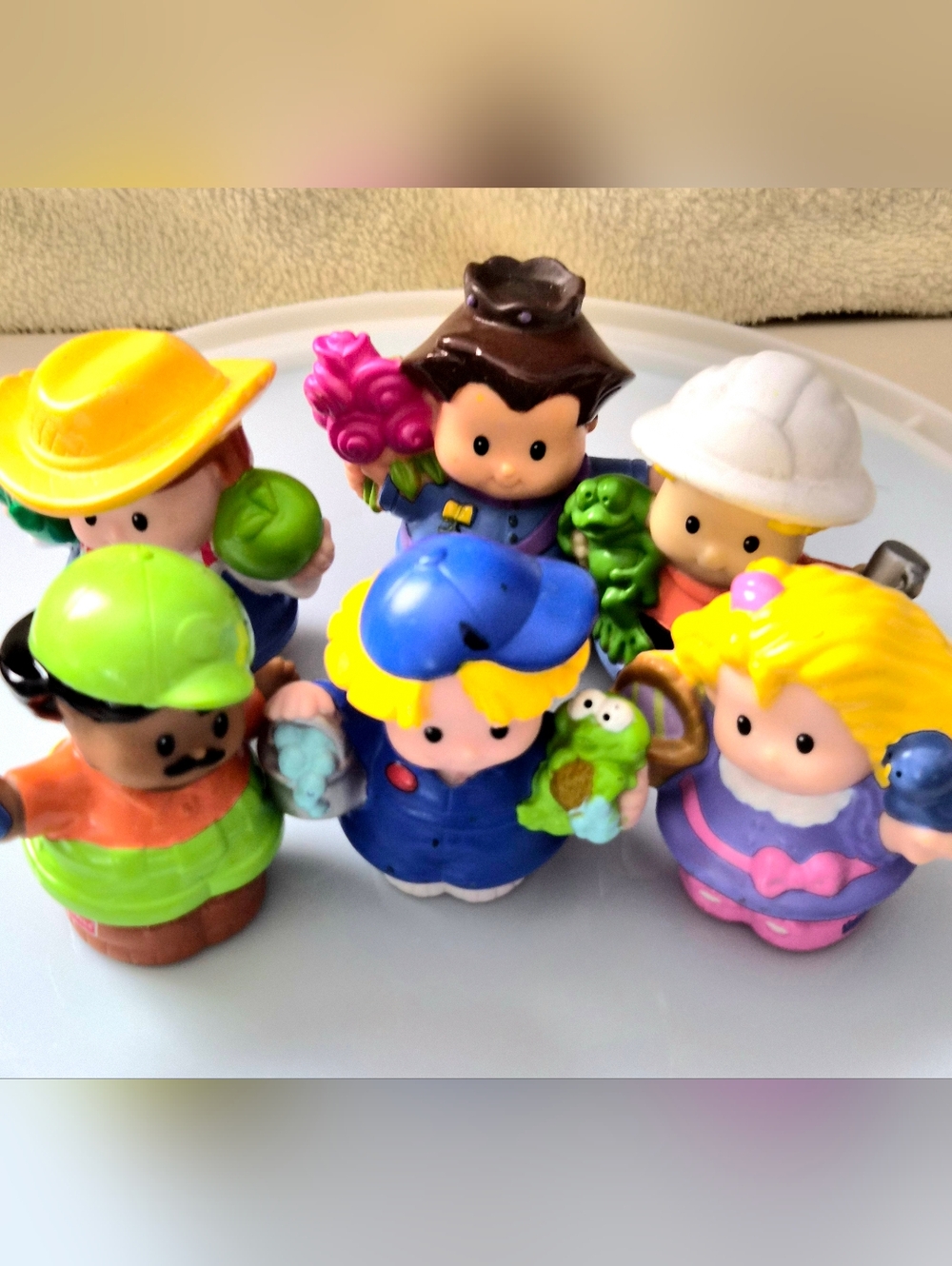Lot Of 6 "Little-people" Figures, Fisher-Price, Good Pre-Owned Condition.